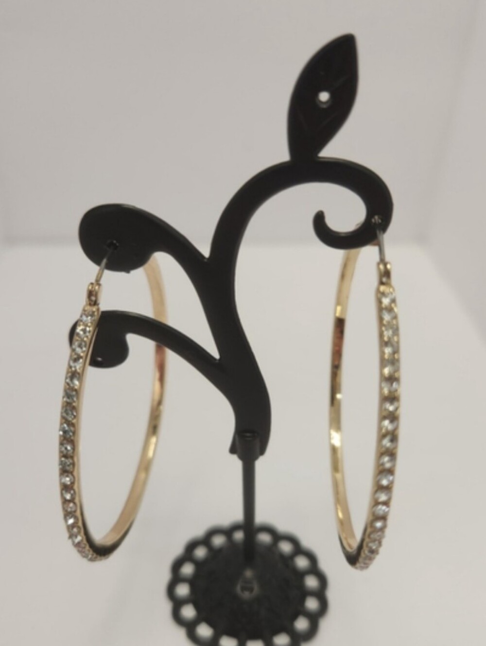 I.n.c. International Concepts Large Pavé Medium Hoop Earrings , 2"
